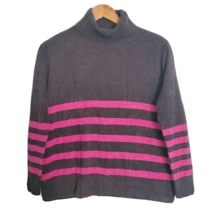 NEW Vince Camuto Pink Gray Turtleneck Sweater